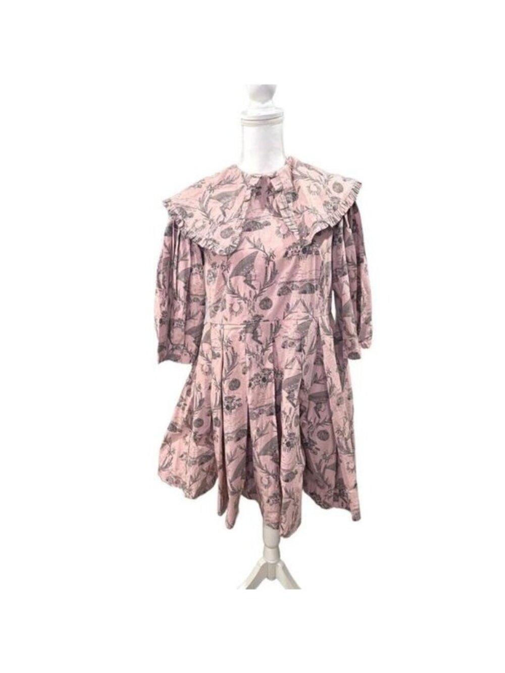 Sindiso Khumalo Net Sustain Pleated Cotton Dress, size 10 NWT
